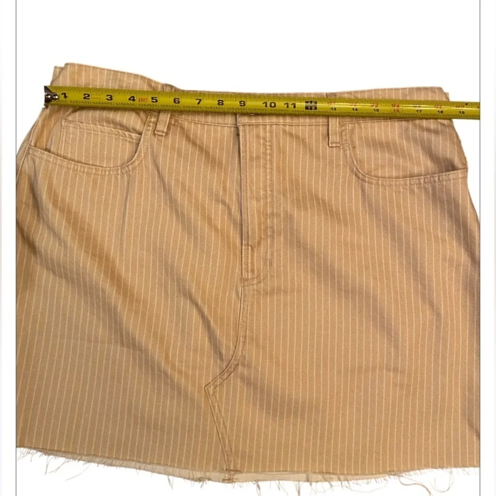 FRAME  High N Tight Striped Denim Mini Skirt Size 34